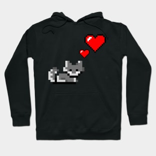 Cute cat with hearts | Cat lover shirt Hoodie